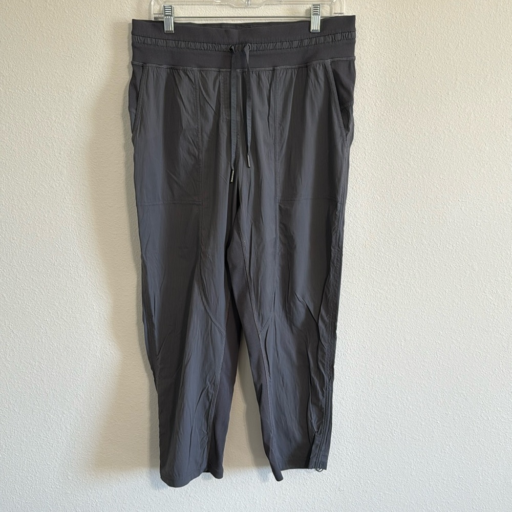 Lululemon Beyond the Studio pants slim cropped. Grey. Size 12.